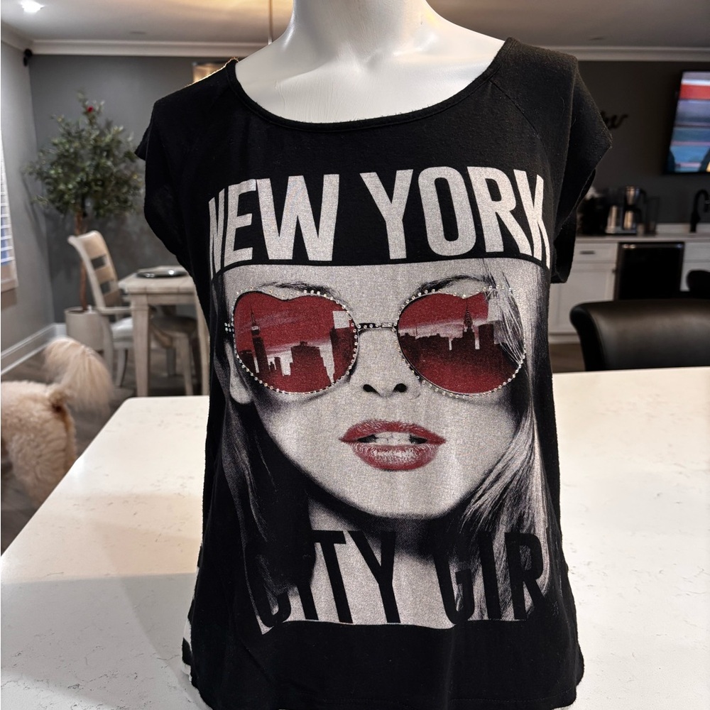 TeenBell Black New York City Girl Tee
